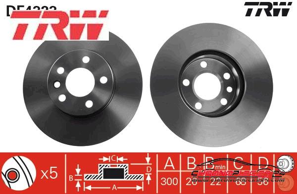 Achat de TRW DF4323 Disque de frein pas chères