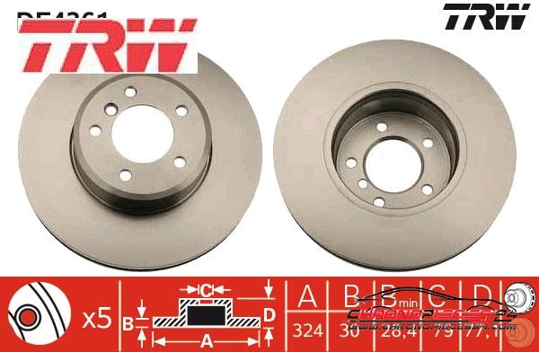 Achat de TRW DF4361 Disque de frein pas chères