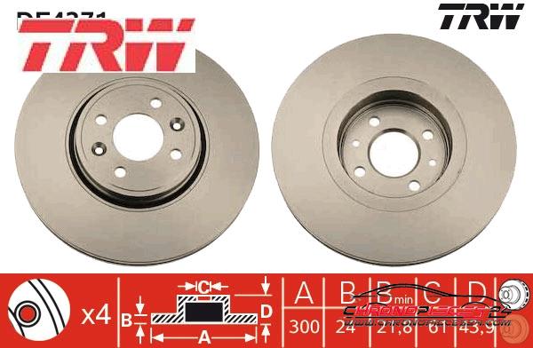 Achat de TRW DF4371 Disque de frein pas chères