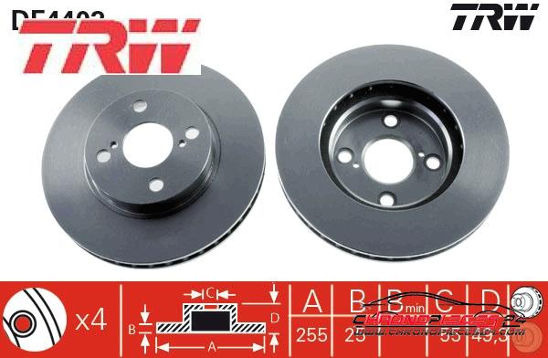 Achat de TRW DF4403 Disque de frein pas chères