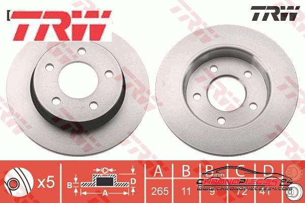 Achat de TRW DF4419 Disque de frein pas chères