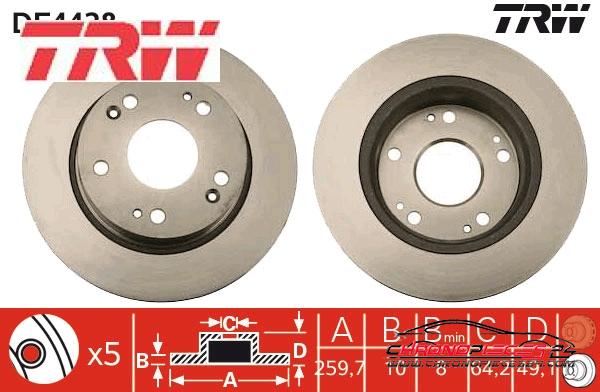 Achat de TRW DF4428 Disque de frein pas chères