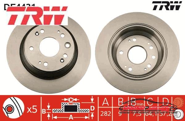 Achat de TRW DF4431 Disque de frein pas chères