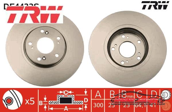 Achat de TRW DF4432S Disque de frein pas chères