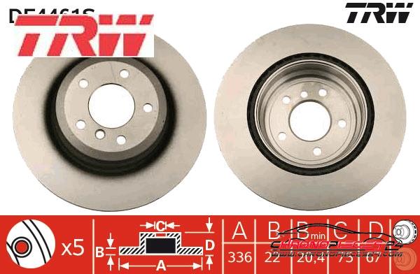 Achat de TRW DF4461S Disque de frein pas chères