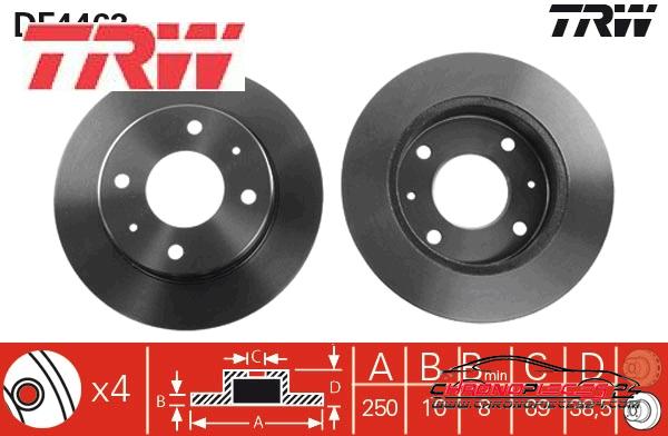 Achat de TRW DF4463 Disque de frein pas chères