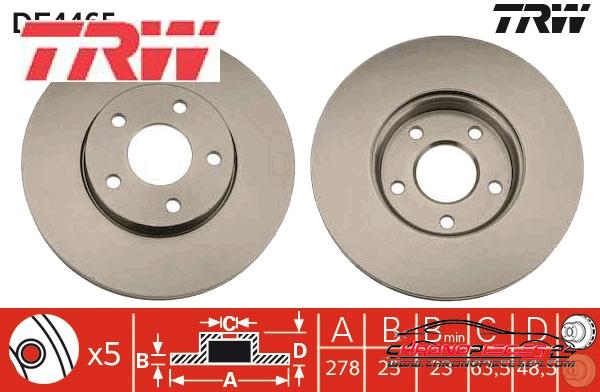 Achat de TRW DF4465 Disque de frein pas chères