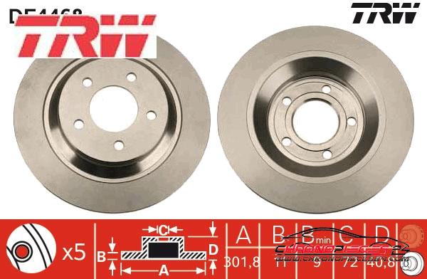 Achat de TRW DF4468 Disque de frein pas chères