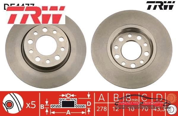 Achat de TRW DF4477 Disque de frein pas chères