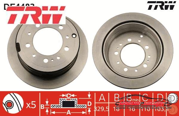 Achat de TRW DF4483 Disque de frein pas chères