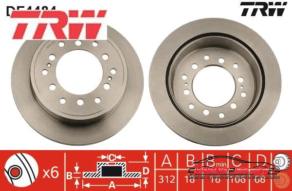 Achat de TRW DF4484 Disque de frein pas chères