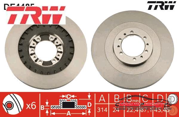 Achat de TRW DF4485 Disque de frein pas chères