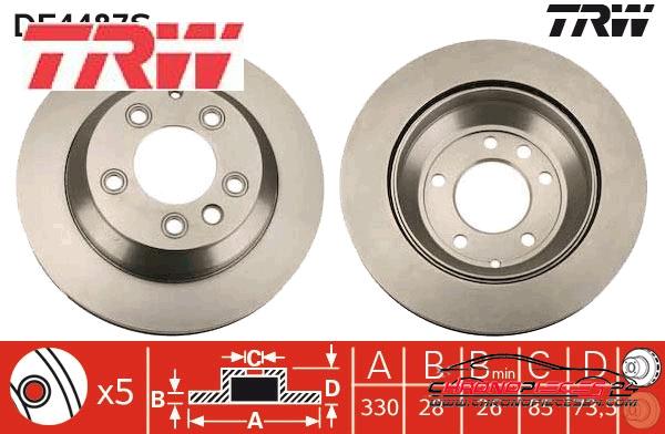 Achat de TRW DF4487S Disque de frein pas chères