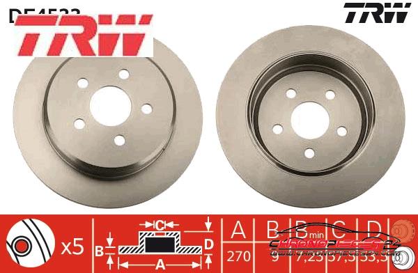 Achat de TRW DF4533 Disque de frein pas chères