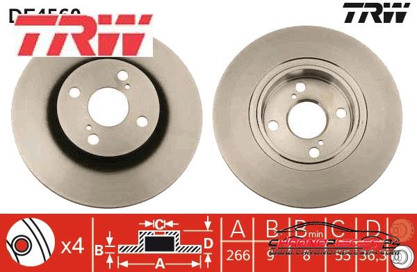 Achat de TRW DF4560 Disque de frein pas chères
