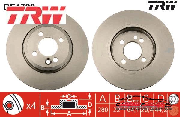 Achat de TRW DF4799 Disque de frein pas chères