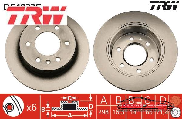 Achat de TRW DF4823S Disque de frein pas chères