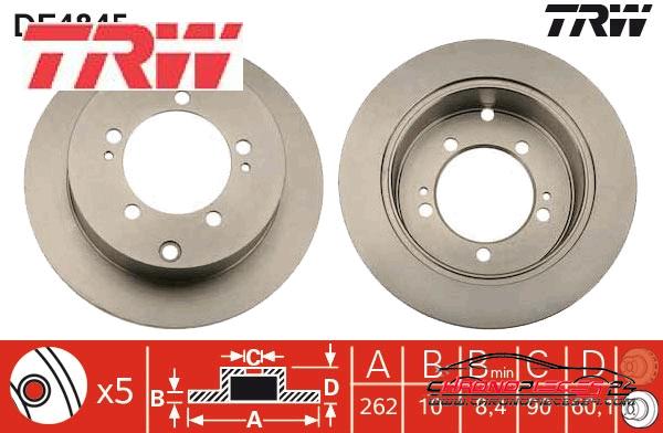 Achat de TRW DF4845 Disque de frein pas chères