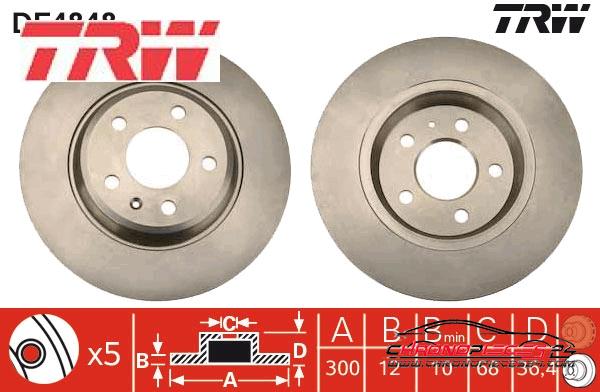 Achat de TRW DF4848 Disque de frein pas chères