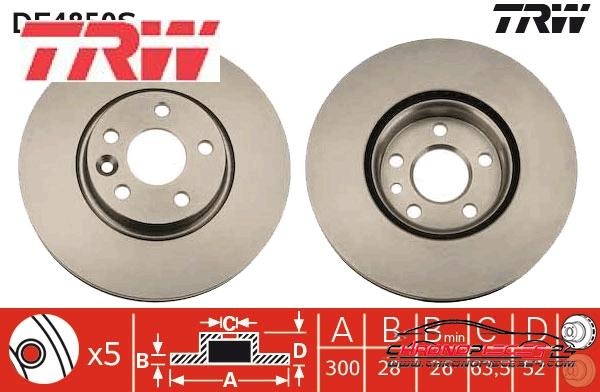 Achat de TRW DF4850S Disque de frein pas chères