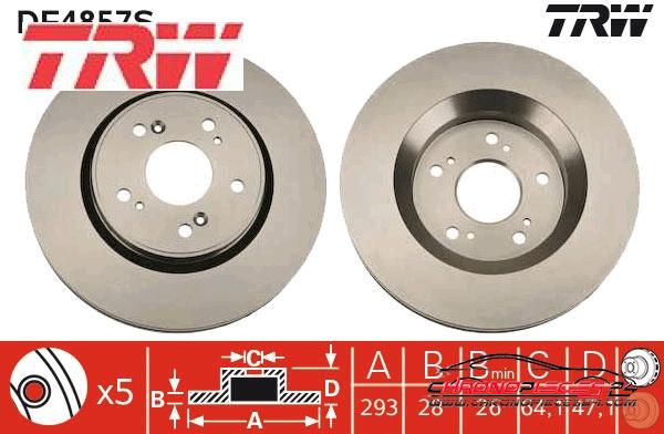 Achat de TRW DF4857S Disque de frein pas chères