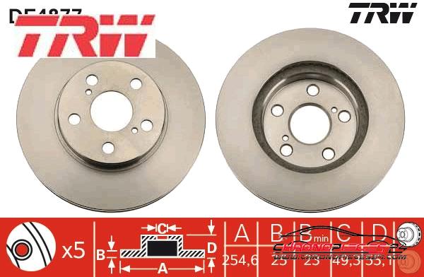 Achat de TRW DF4877 Disque de frein pas chères