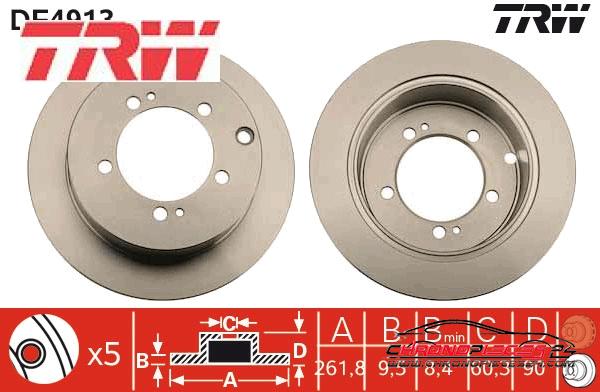 Achat de TRW DF4913 Disque de frein pas chères