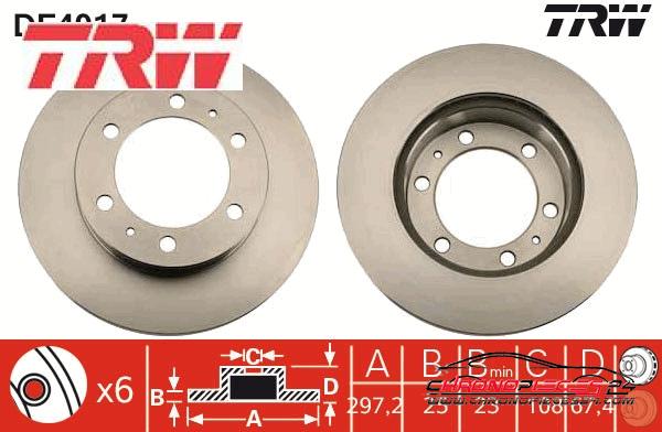 Achat de TRW DF4917 Disque de frein pas chères