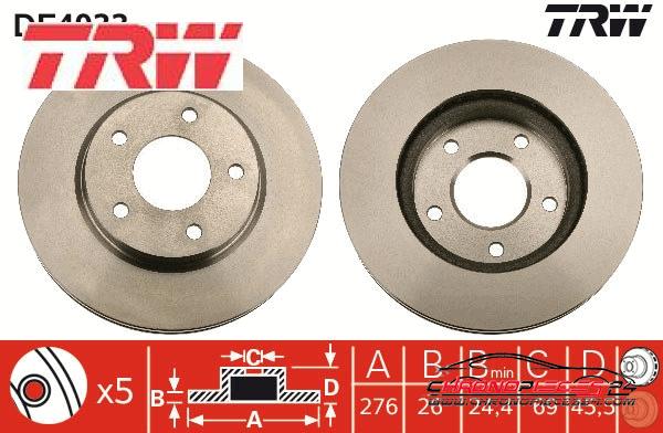 Achat de TRW DF4933 Disque de frein pas chères