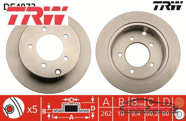 Achat de TRW DF4973 Disque de frein pas chères