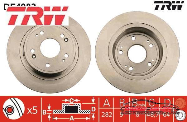 Achat de TRW DF4982 Disque de frein pas chères