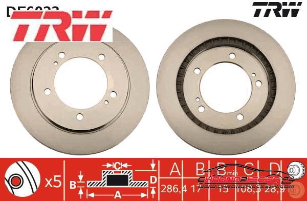 Achat de TRW DF6023 Disque de frein pas chères