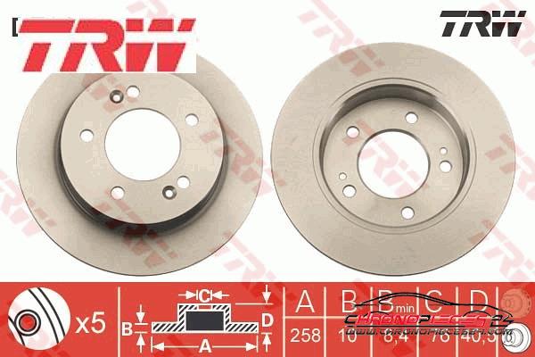 Achat de TRW DF6144 Disque de frein pas chères