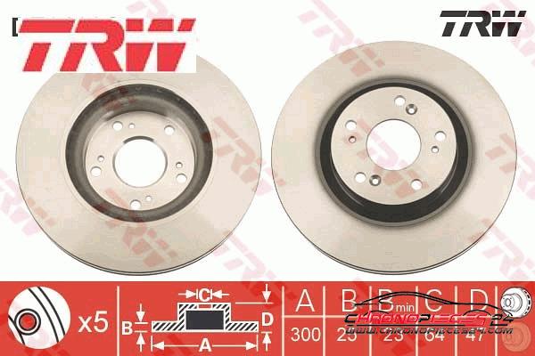 Achat de TRW DF6180S Disque de frein pas chères