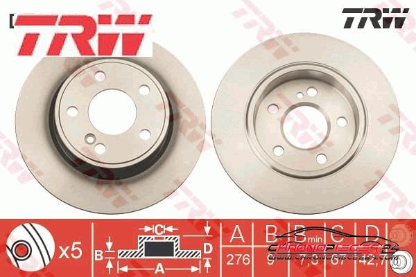 Achat de TRW DF6376 Disque de frein pas chères