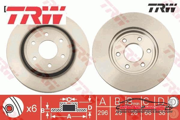 Achat de TRW DF6416 Disque de frein pas chères