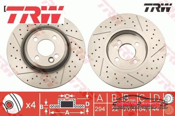 Achat de TRW DF6422 Disque de frein pas chères