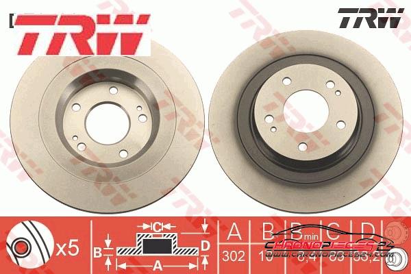 Achat de TRW DF6598 Disque de frein pas chères