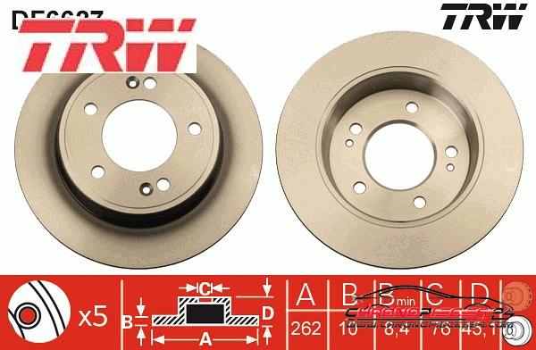 Achat de TRW DF6627 Disque de frein pas chères