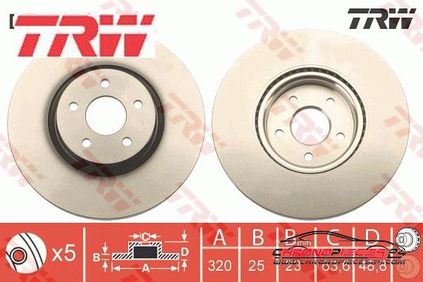 Achat de TRW DF6662S Disque de frein pas chères