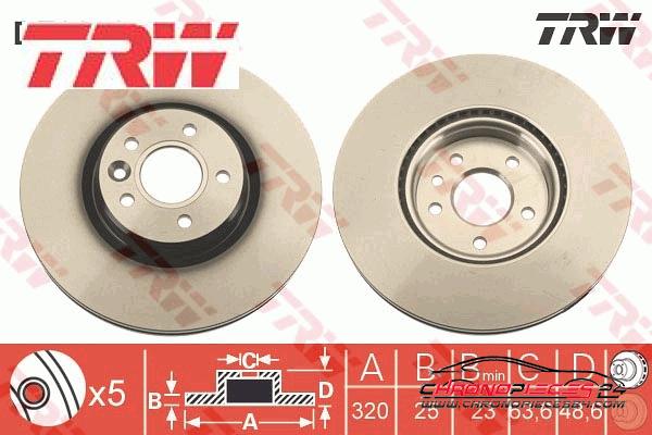 Achat de TRW DF6676S Disque de frein pas chères