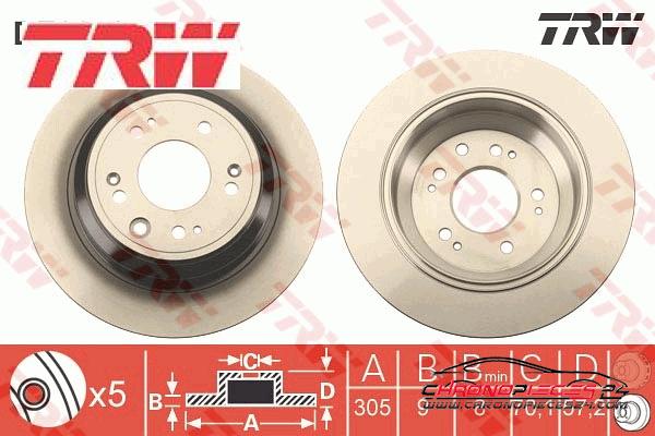 Achat de TRW DF6678 Disque de frein pas chères