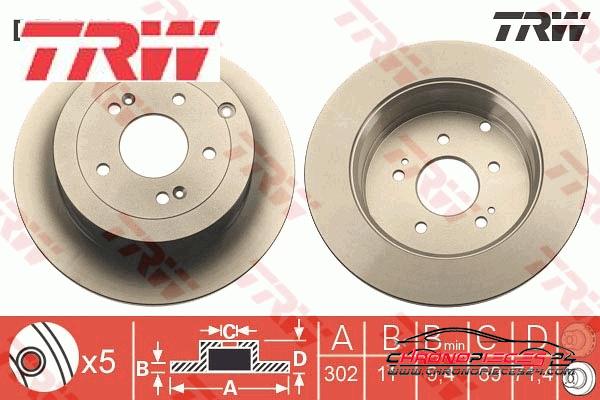 Achat de TRW DF6690 Disque de frein pas chères