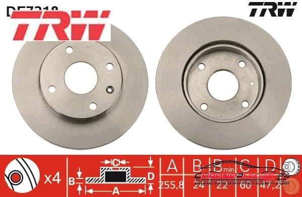 Achat de TRW DF7218 Disque de frein pas chères