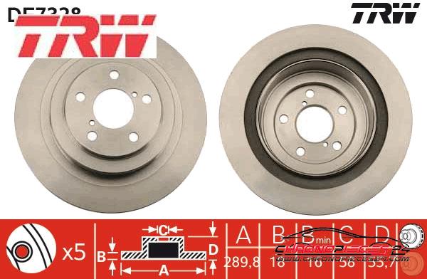 Achat de TRW DF7328 Disque de frein pas chères