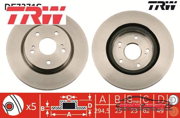 Achat de TRW DF7371S Disque de frein pas chères