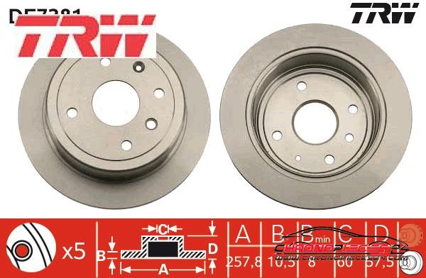 Achat de TRW DF7381 Disque de frein pas chères