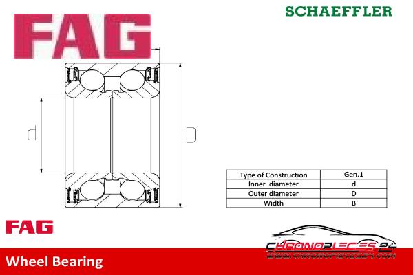 Achat de FAG 713 6101 60 Kit de roulements de roue pas chères