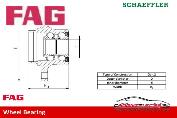 Achat de FAG 713 6102 20 Kit de roulements de roue pas chères