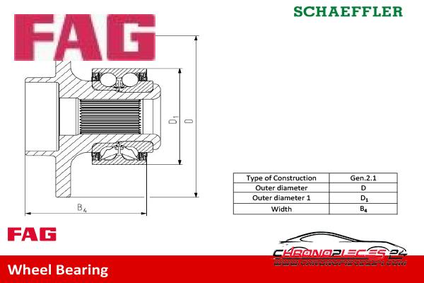 Achat de FAG 713 6105 30 Kit de roulements de roue pas chères